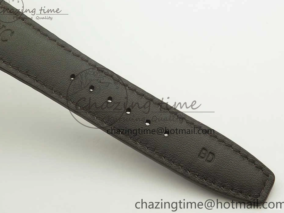 MIROTIME 0211 Portuguese Tourbillon IW504602 RG ZF Best Edition White Dial on Brown Leather Strap Stretchable 7178